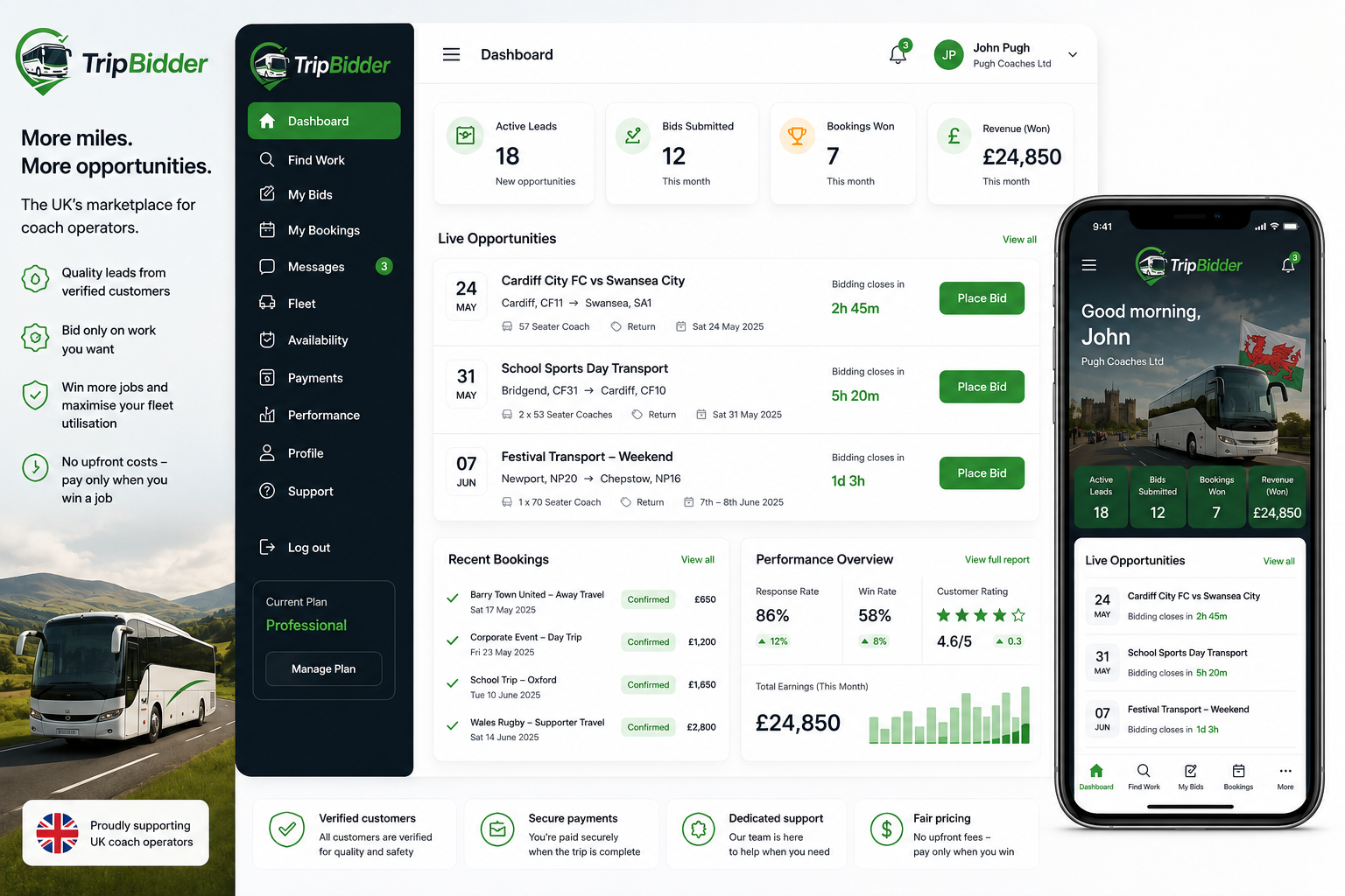 TripBidder Dashboard